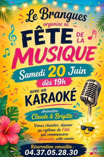 Affiche : Fête de la musique au restaurant le Brangues_Brangues