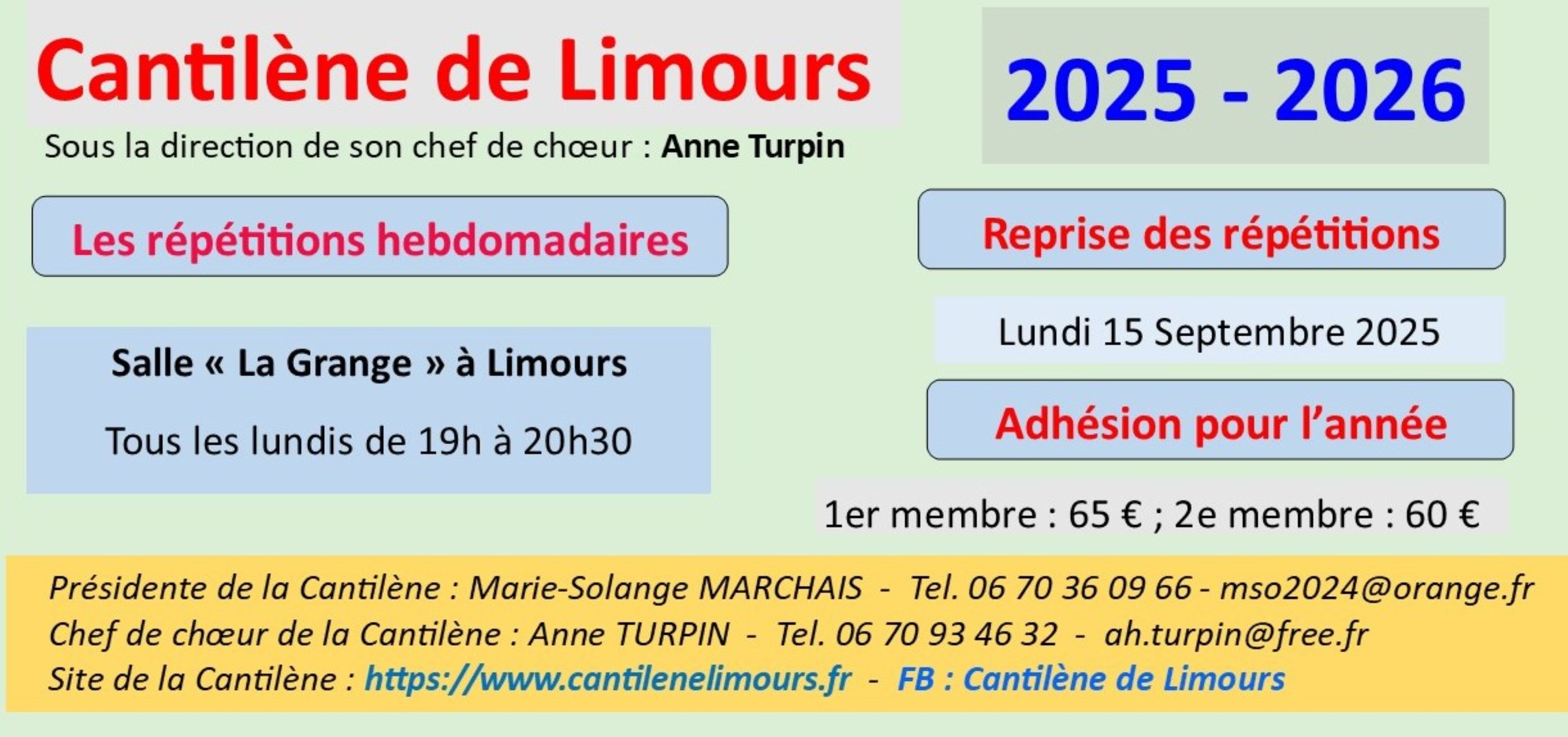 Pru00e9sentation de la chorale la Cantilu00e8ne, Limours