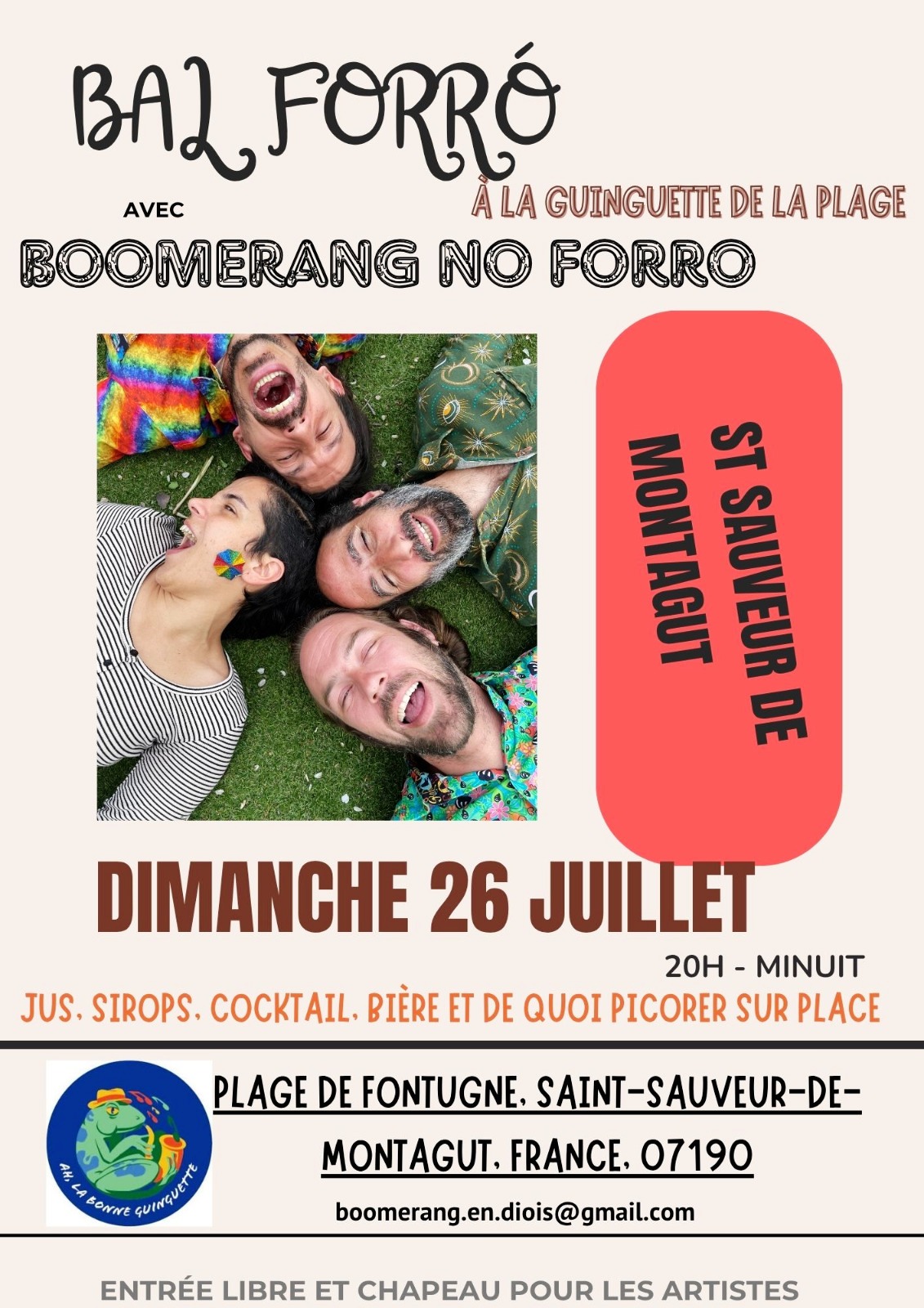 Soirée à la Guinguette de la plage : concert du groupe "Boomerang No Forró"
