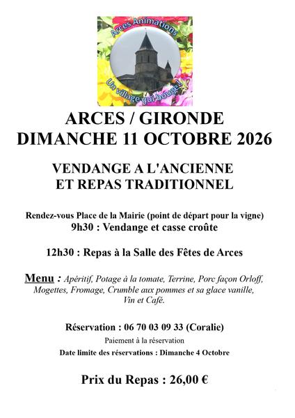 Vendanges à l'ancienne et repas traditionnel