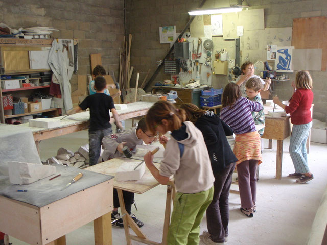 Atelier sculpture sur pierre