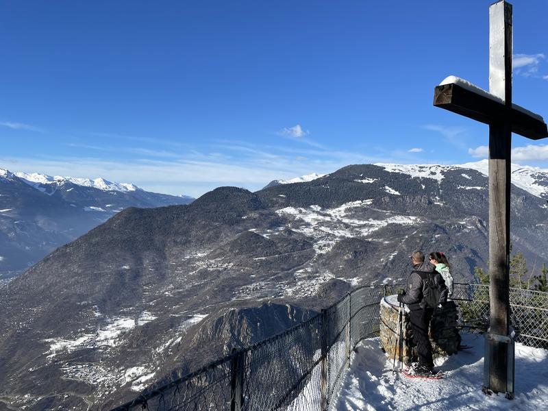 Boucle de la Croix de Feissons sur Salins en hiver - Feissons sur Salins