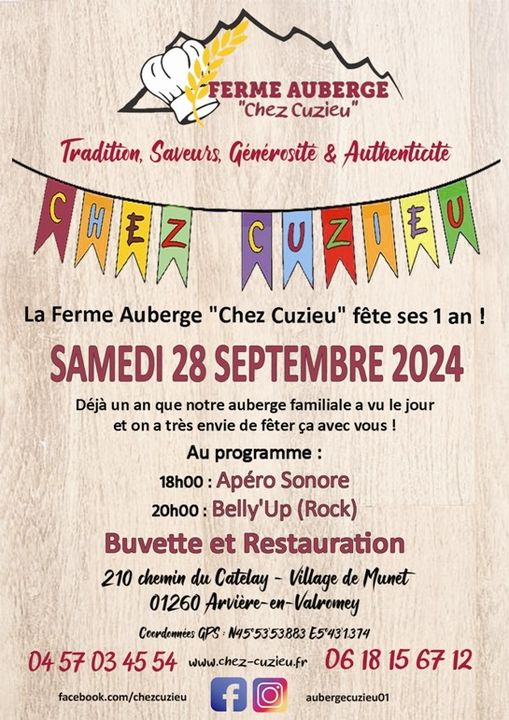 L'auberge "Chez Cuzieu" fête ses 1 an à Munet