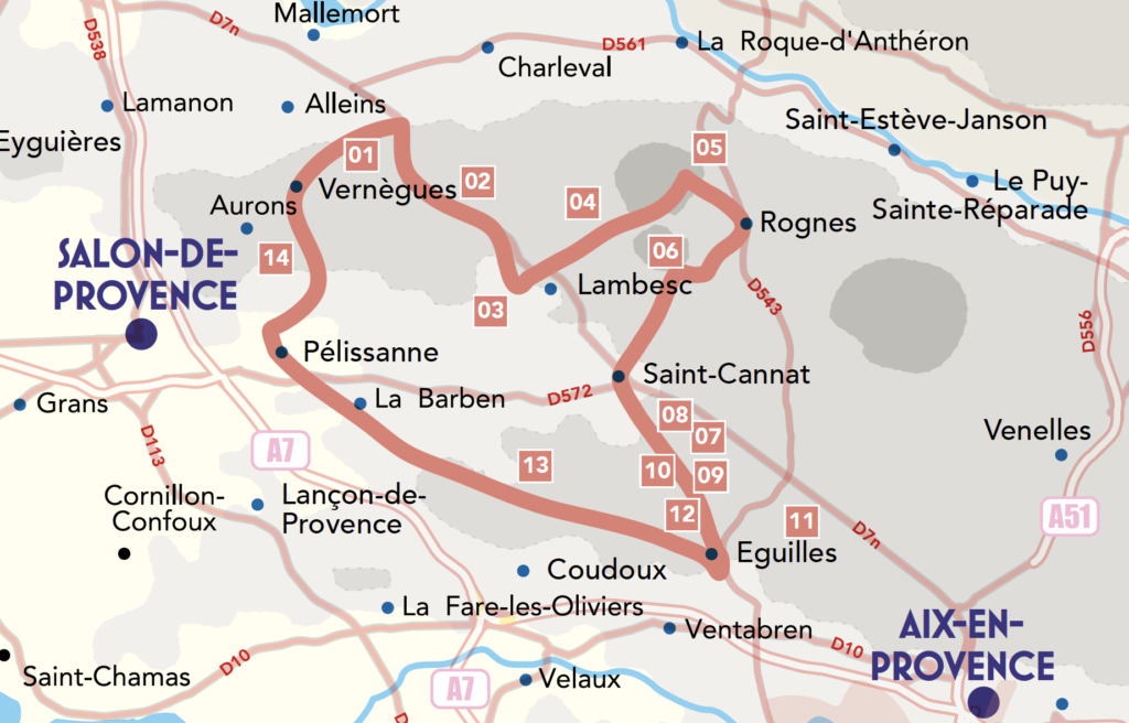 Le vignoble aixois, le vignoble des bastides - La plaine de la Touloubre