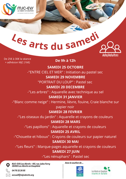 Les arts du samedi