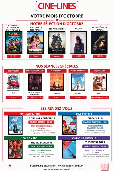 Votre mois du2019octobre au CINu00c9-LINES de Milly-la-Foru00eat_Milly-la-Foru00eat