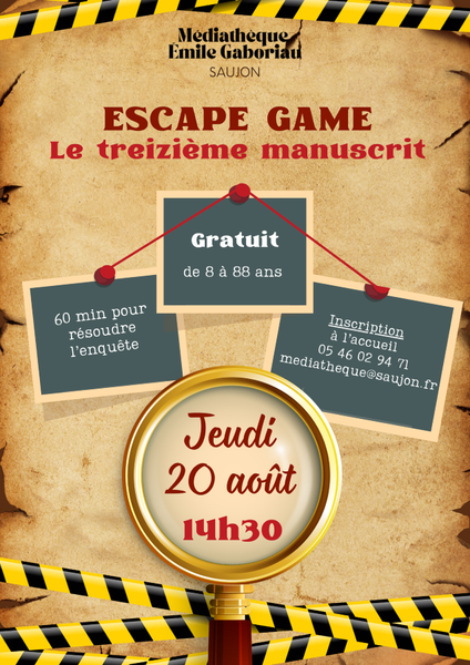 Escape game - Le treizième manuscrit