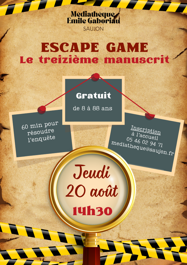 Escape game - Le treizième manuscrit