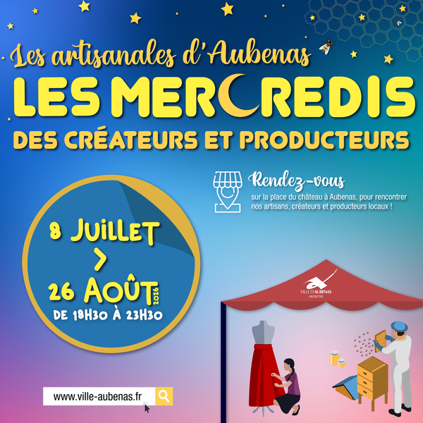 Marché nocturne : Les artisanales dAubenas
