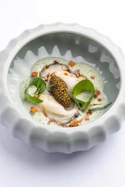 Huitre caviar estragon helichryse