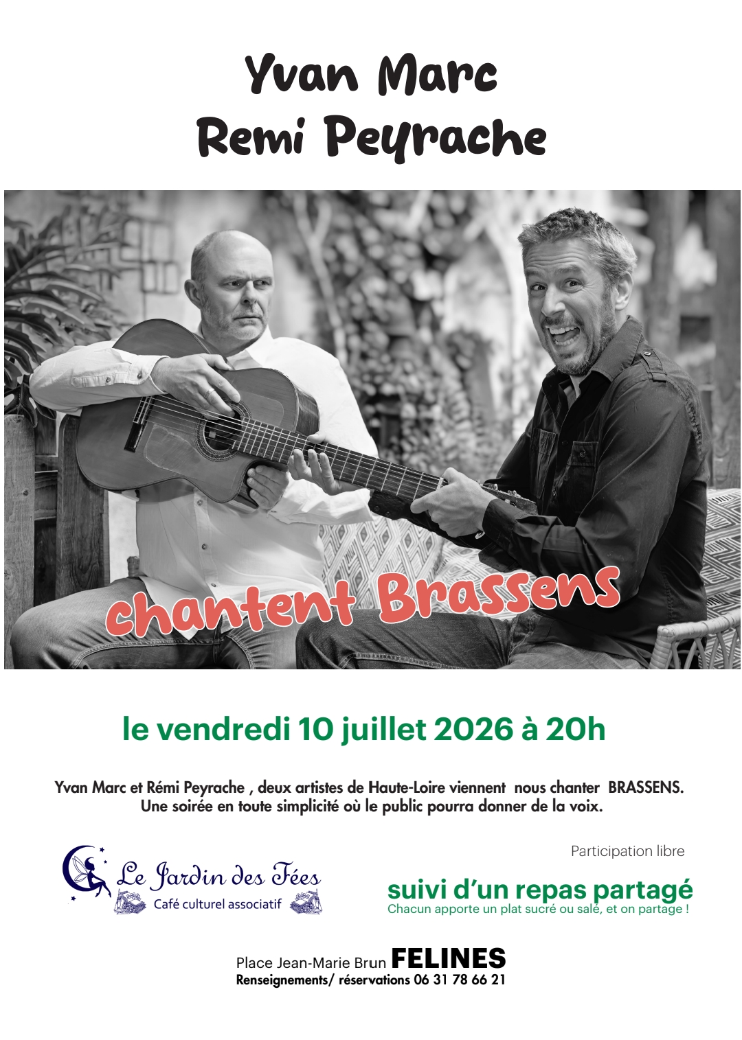 Concert "Yvan Marc et Rémi Peyrache chantent BRASSENS "
