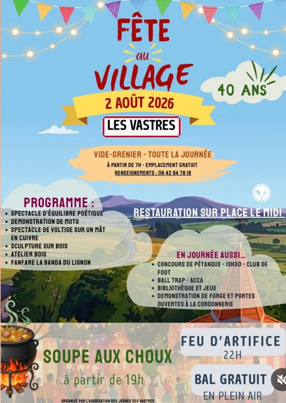 Fête du village, dont vide grenier & soupe aux choux
