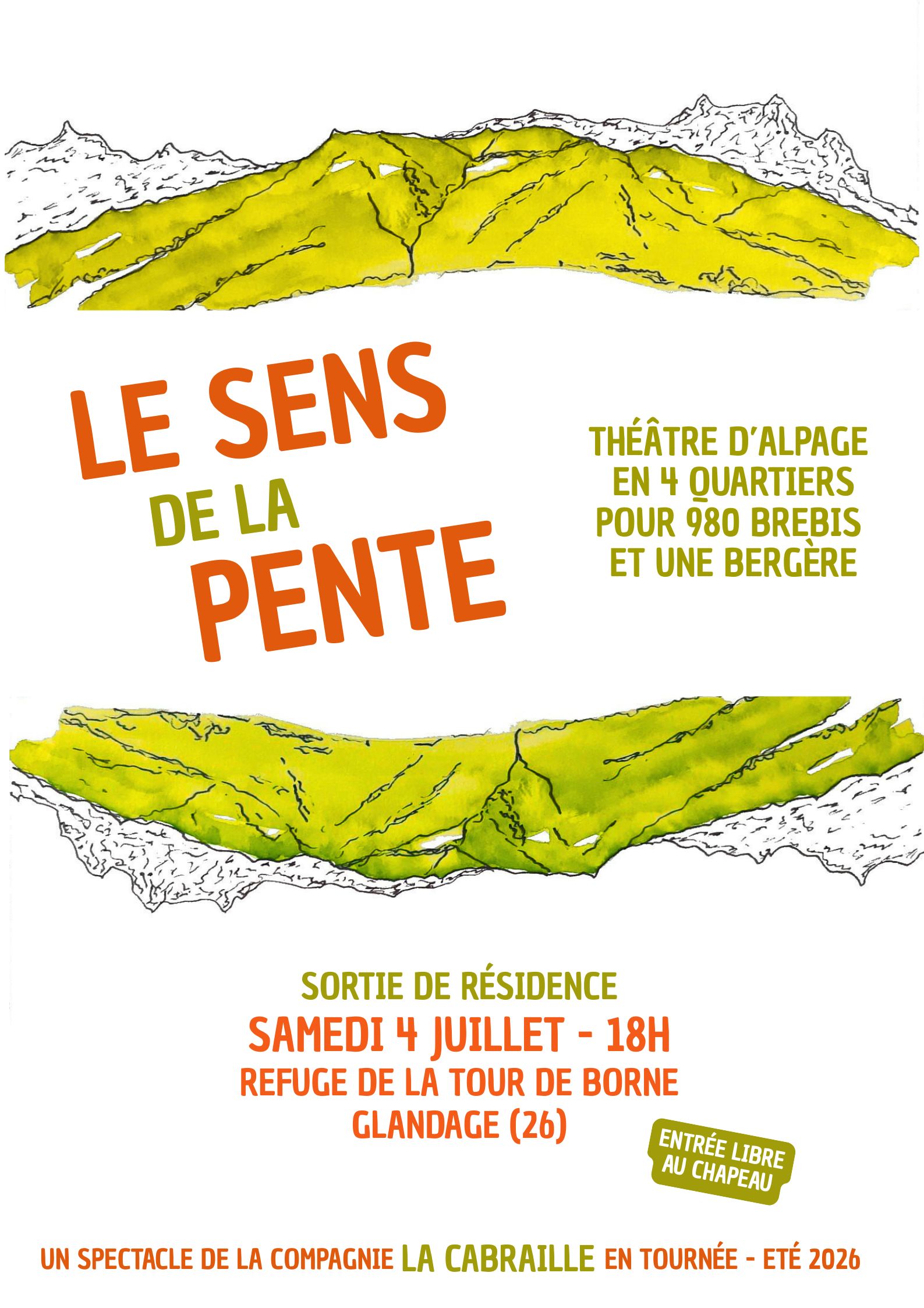 Spectcale de théâtre en plein air - Le Sens de la Pente