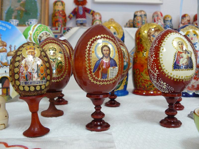 Oeufs de Pâques décorés en Russie