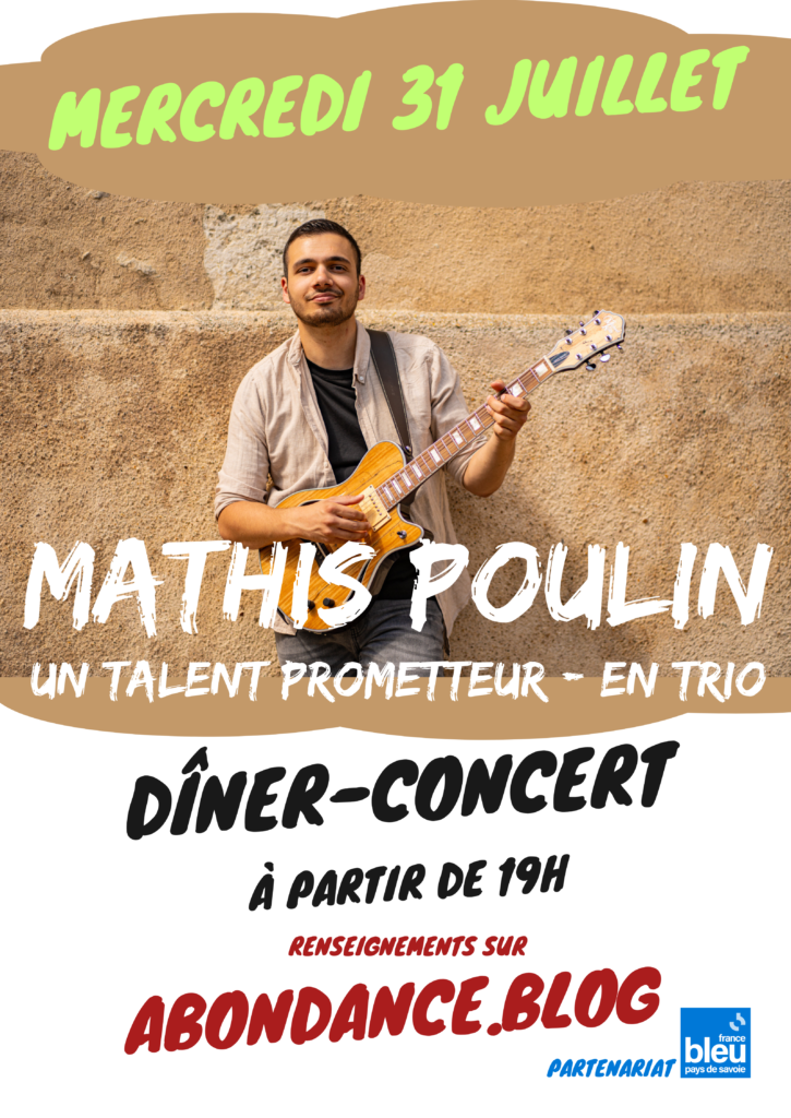 Chansons Françaises en Abondance : concert Mathis Poulin