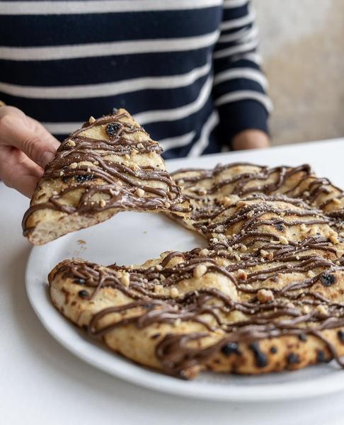 Pizza chocolat noisette