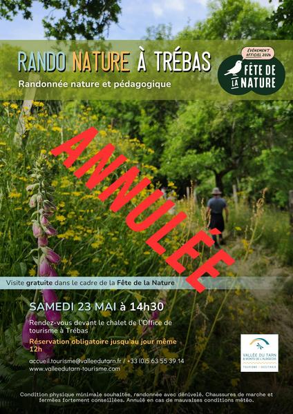 ANNULÉ Fête de la nature - Rando Nature à Trébas