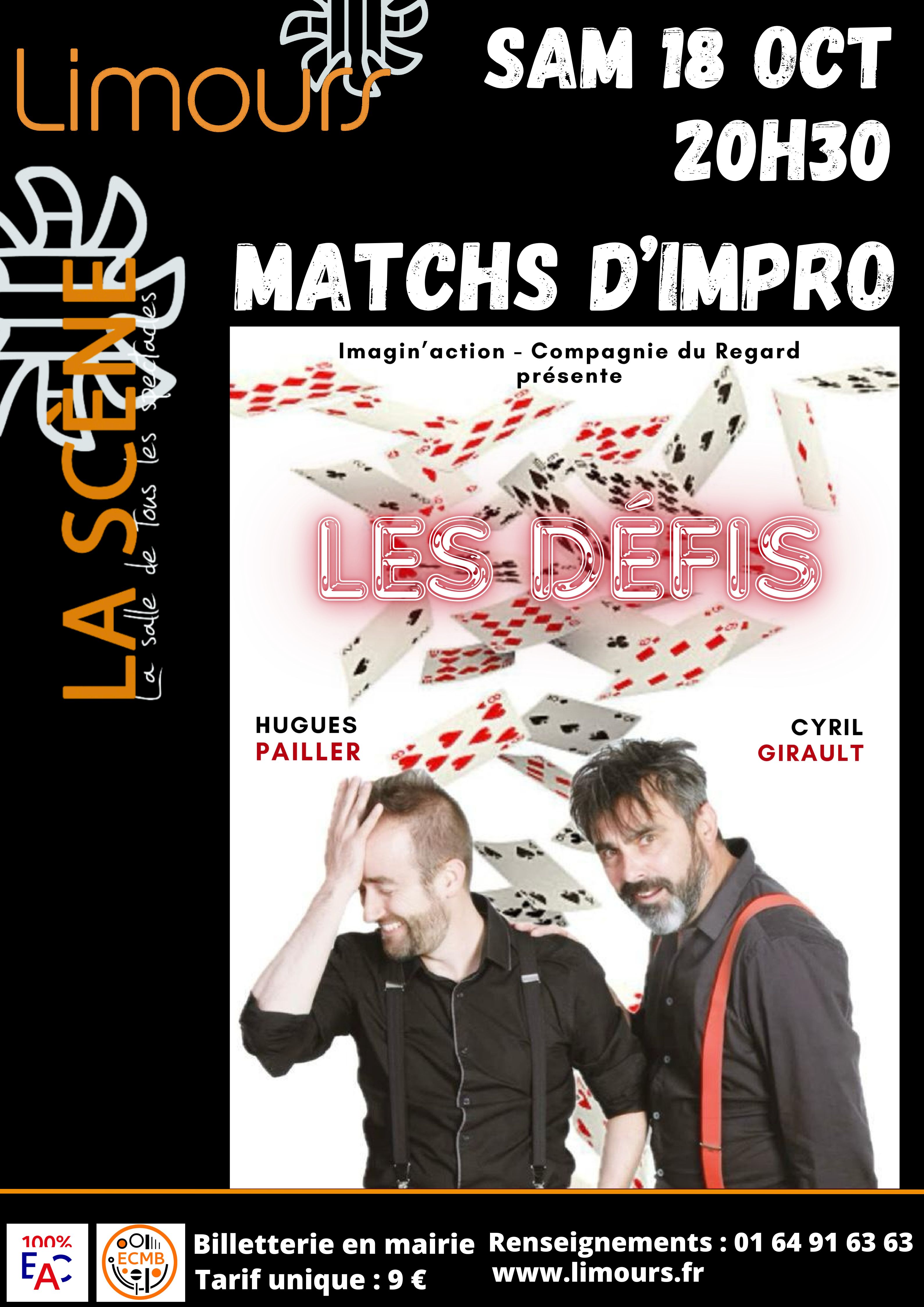 Matchs d'impro - spectacle Les Du00e9fis u00e0 Limours, octobre 2025