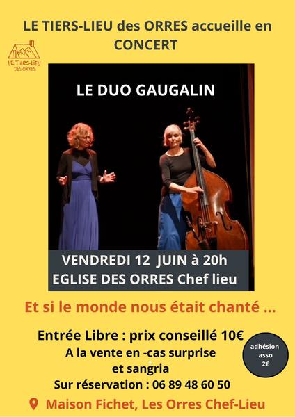 Concert : Le duo Gaugalin