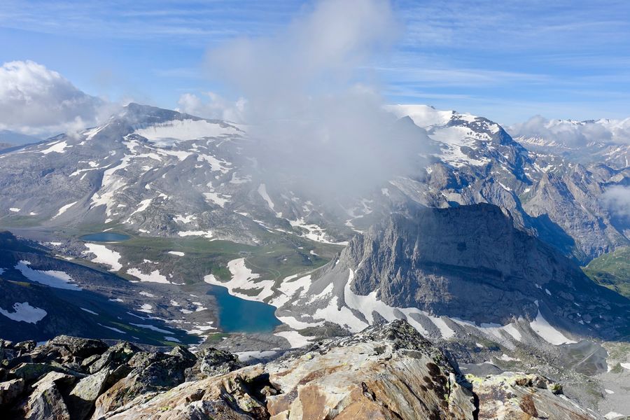 Initiated Glacier hiking: Éperon des Schistes Ridge