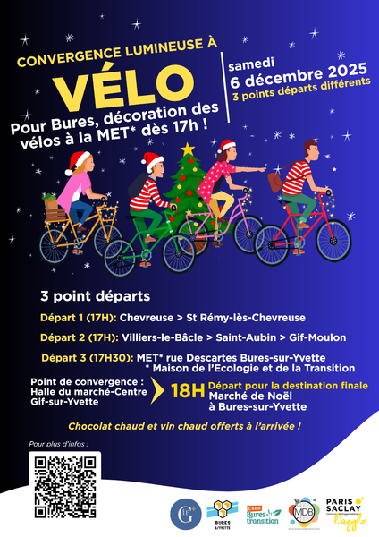 Convergence lumineuse à vélo 