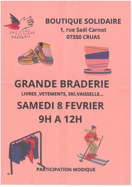 Grande braderie de la boutique Solidaire_Cruas