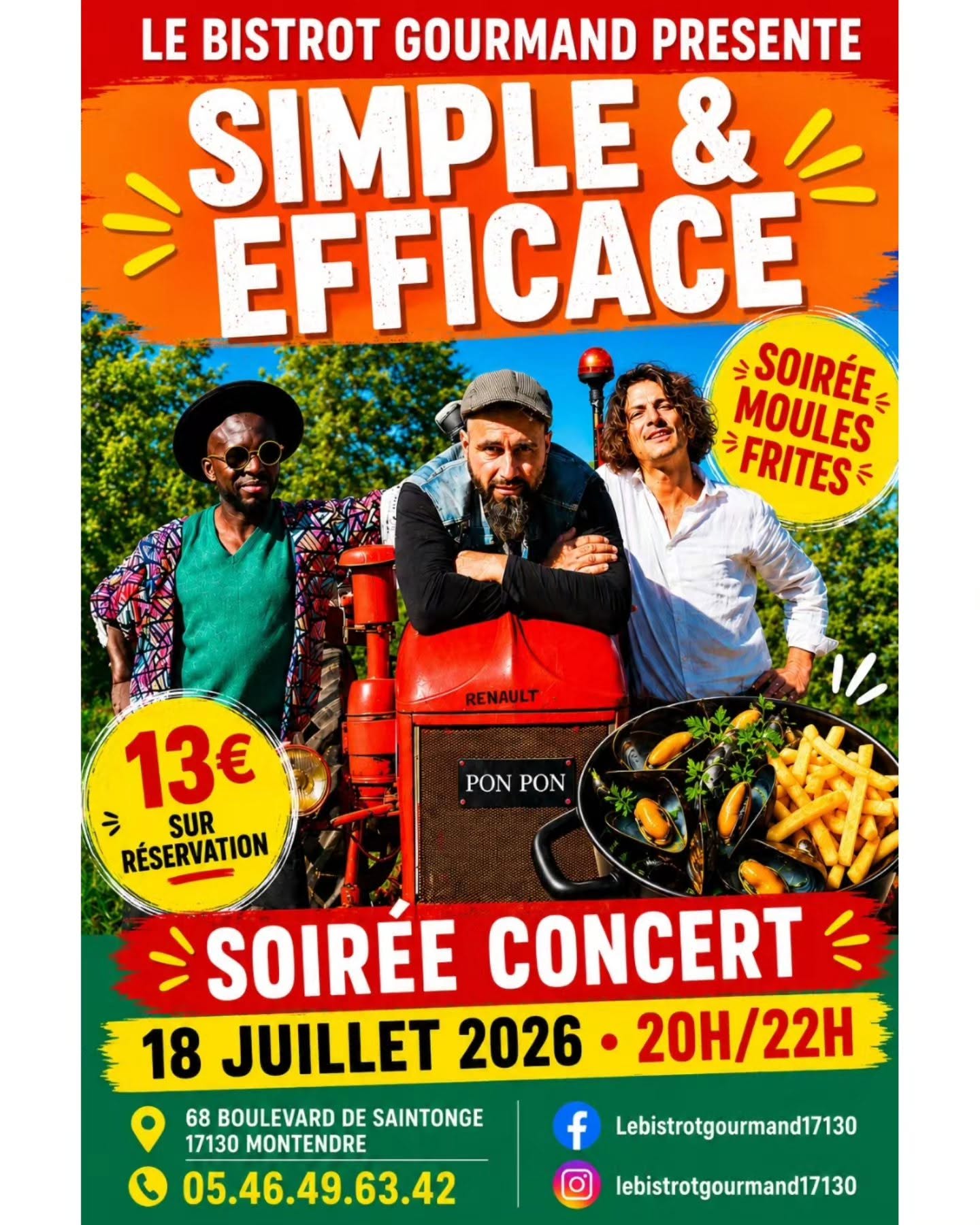Soirée concert et moules frites au Bistrot Gourmand