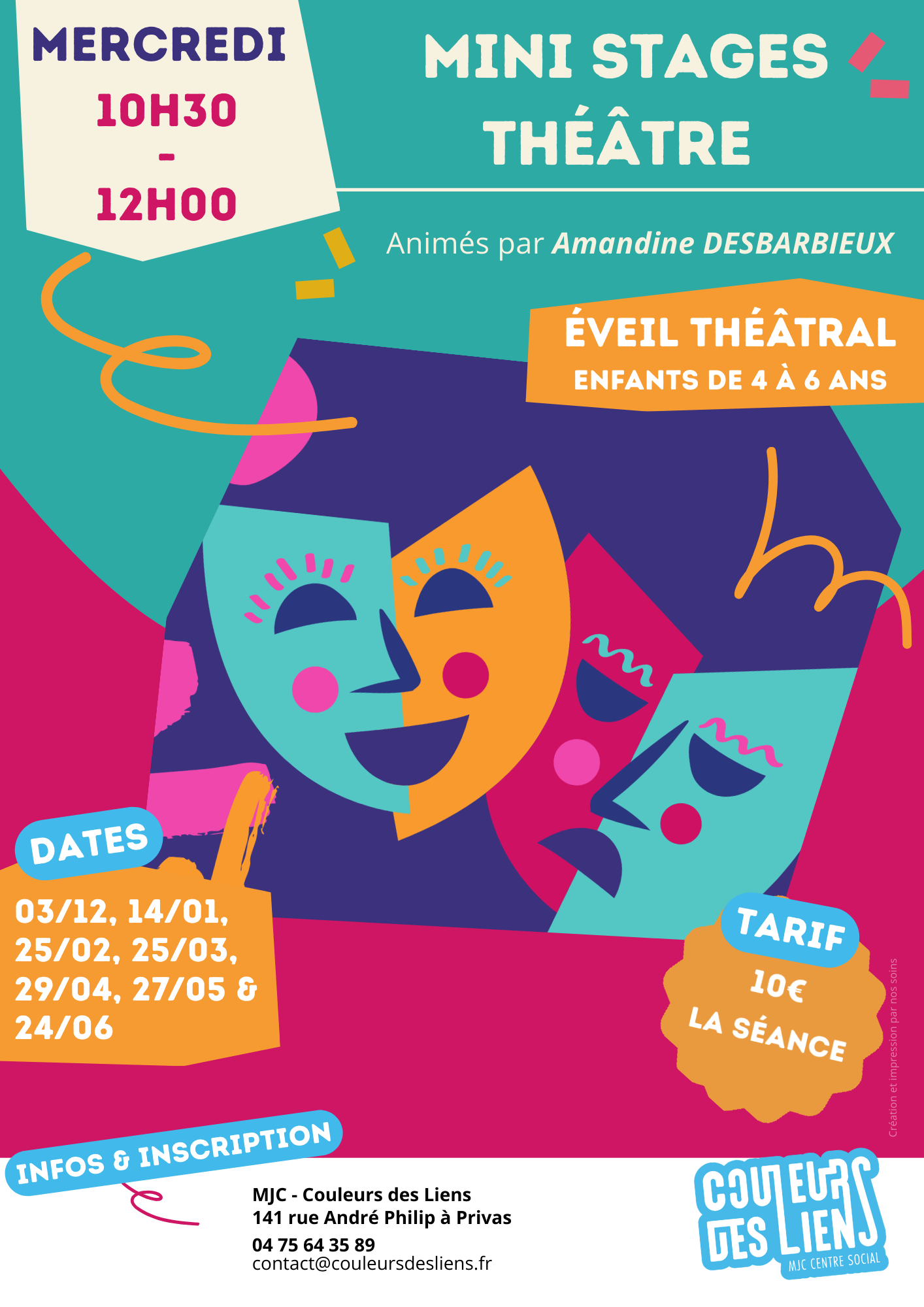 Mini-stage d’éveil théâtral (4–6 ans)