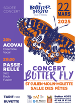 Soirée-concert Butter Fly_Saint-Julien-Molin-Molette