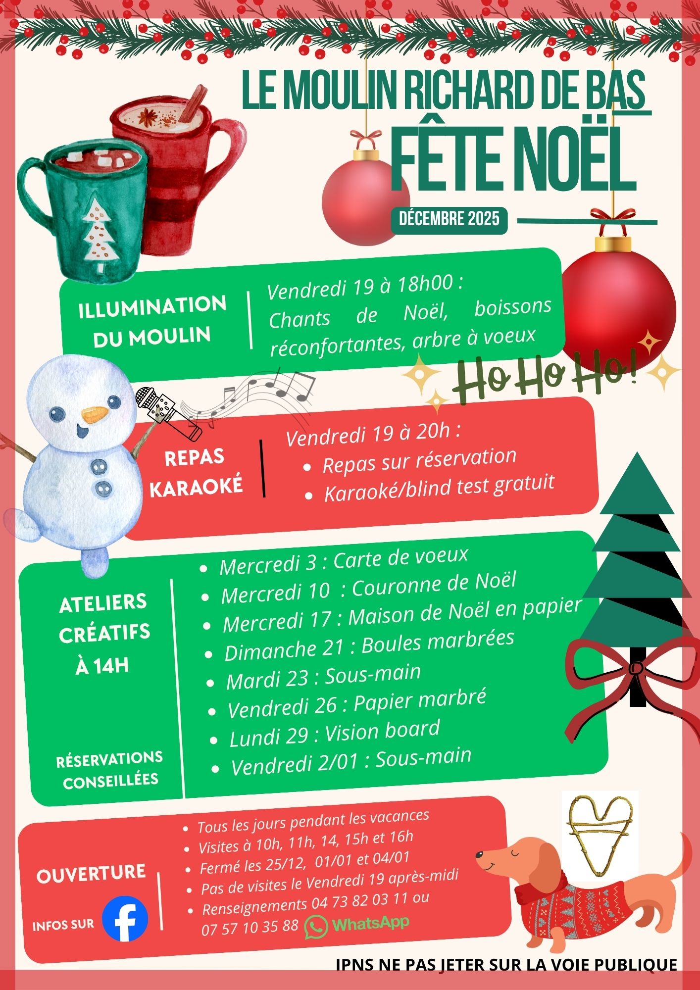 Le Moulin Richard de Bas fête Noël // Ambert