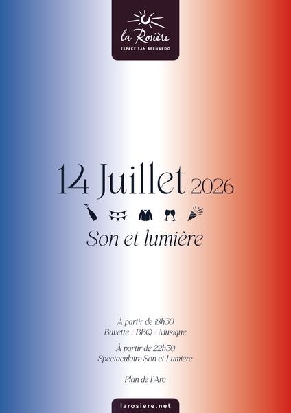 Fête Nationale : BBQ et buvette, bal, spectacle son et lumière