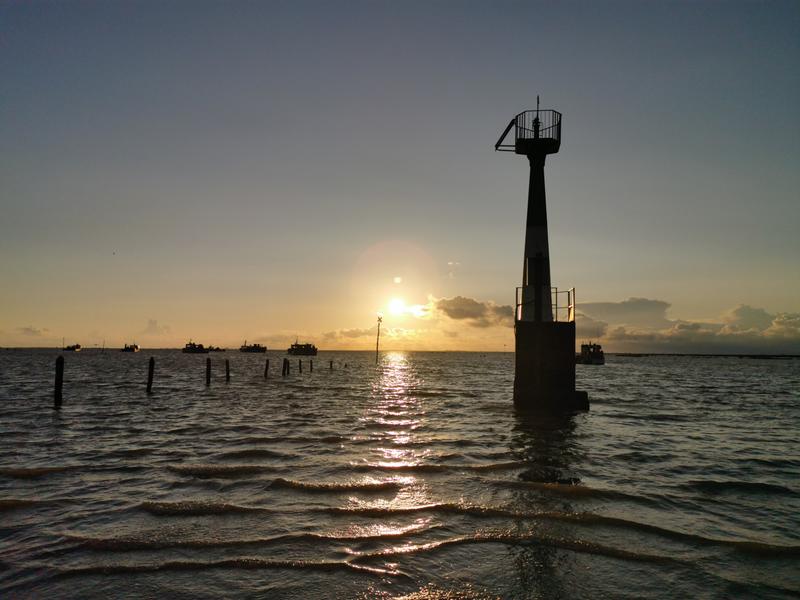 Port du pavé à marée haute
