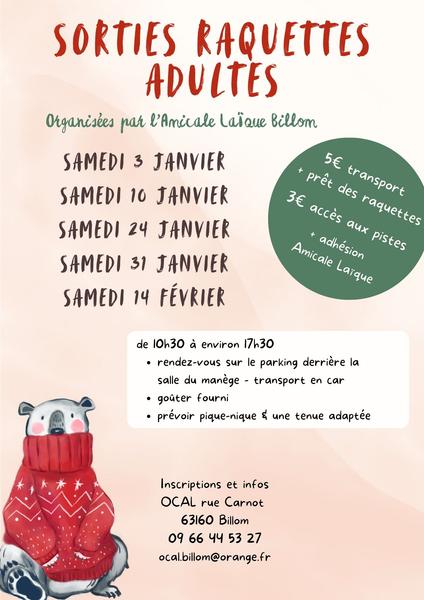 Sortie raquettes adultes