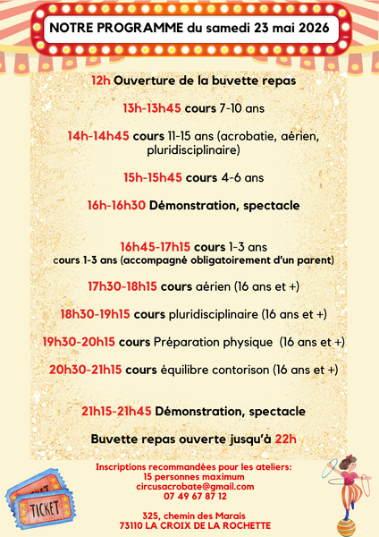 Porte ouverte école de cirque Acrobate-Circus