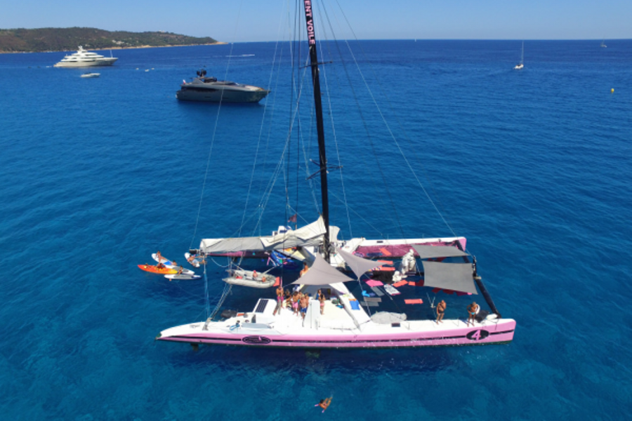 Journée en catamaran à Cap Taillat Départ Cavalaire