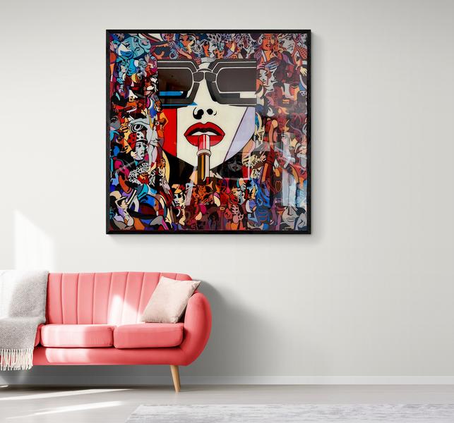 Original Acrylique sur toile 150 x 150 cm