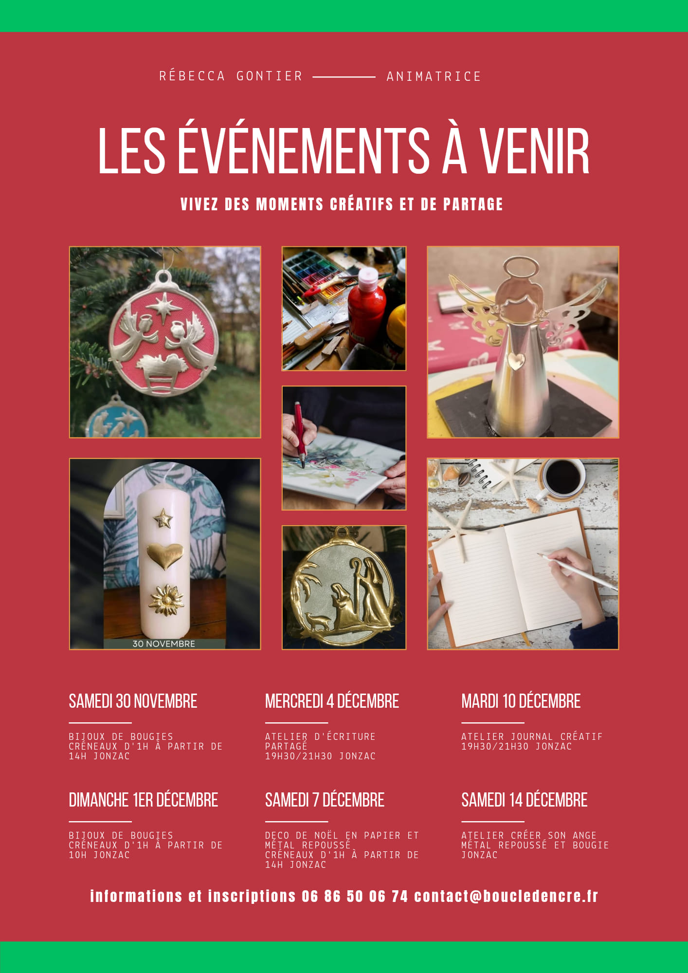 Ateliers d'écriture et d'expression créative avec Boule d'encre