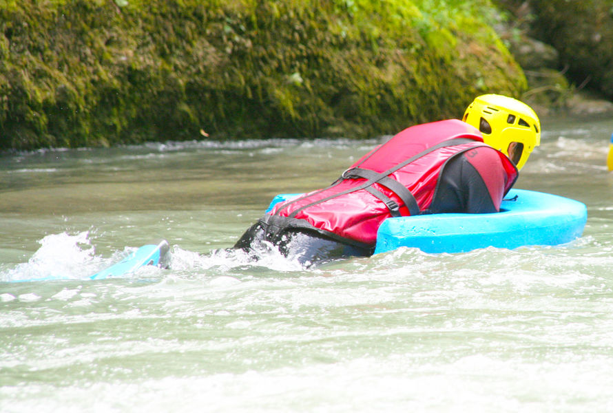 Hydrospeed sur l'Arve à Passy