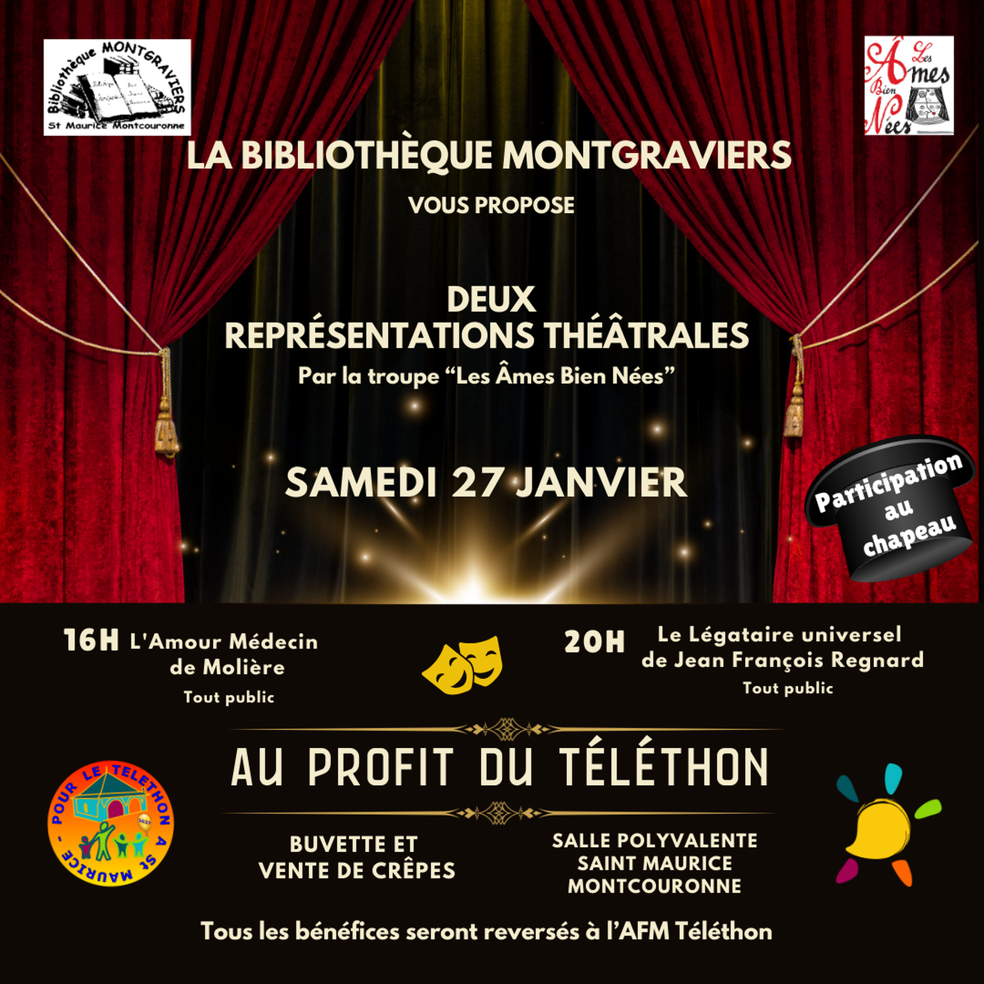 Thu00e9u00e2tre pour le Tu00e9lu00e9thon