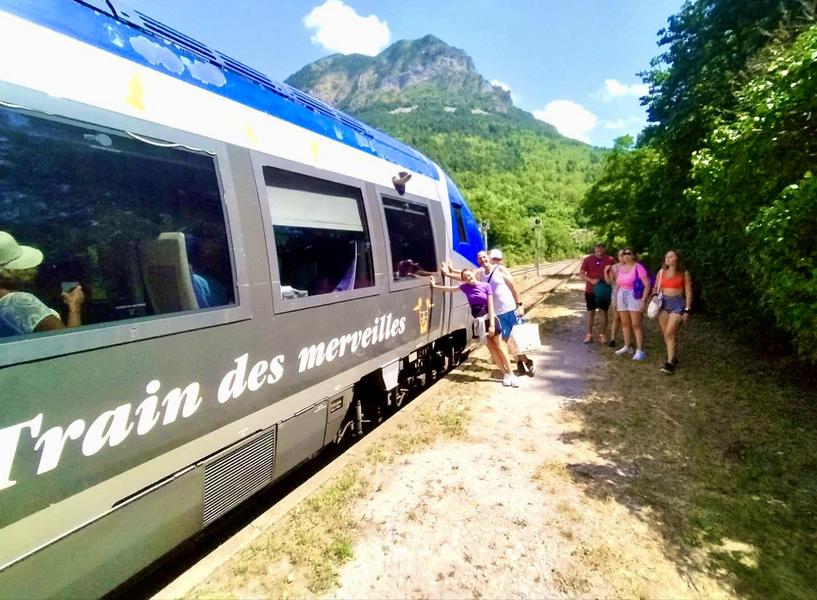 Train Experience Through the Alps