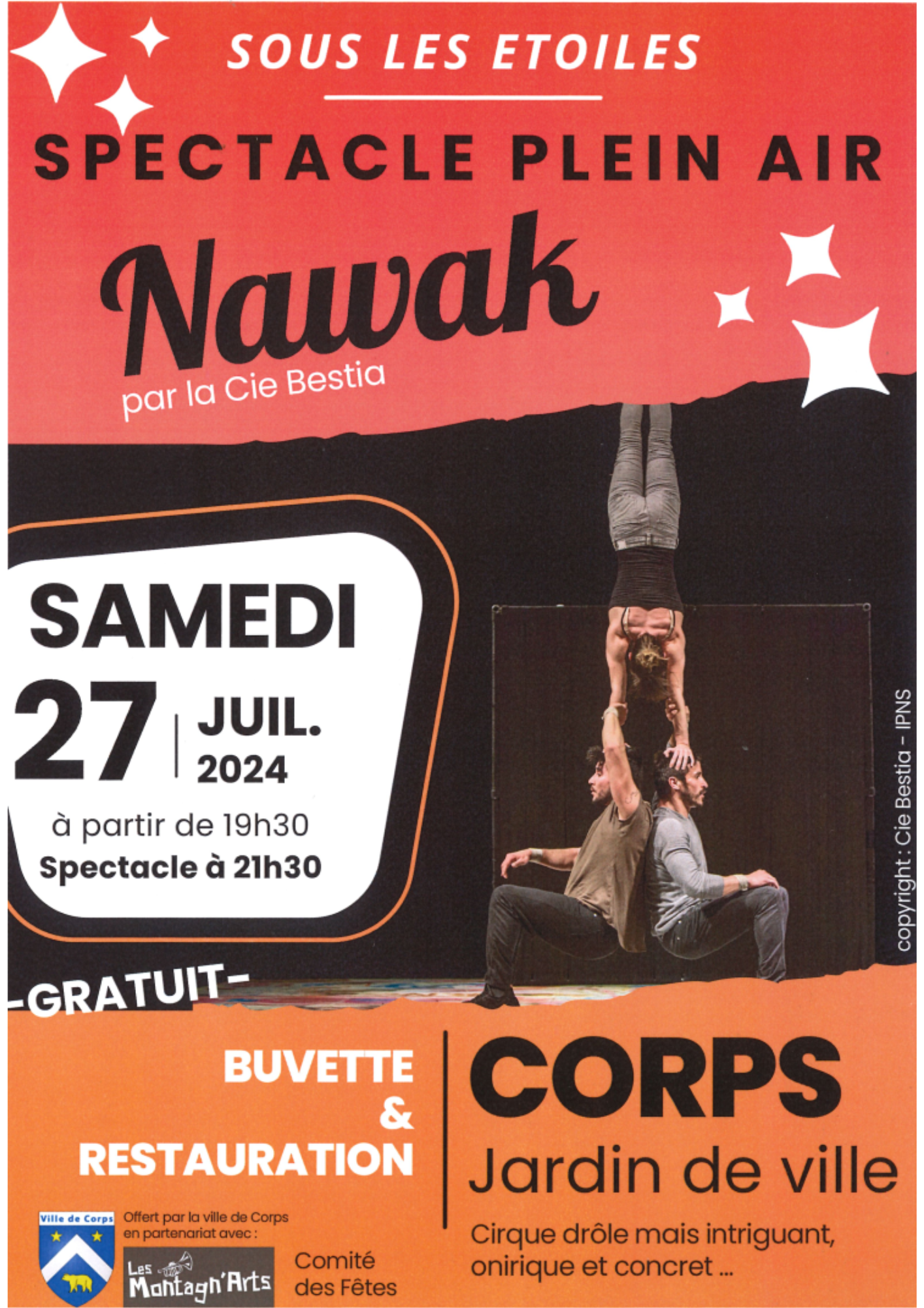 Affiche spectacle Nawak - Cie Bestia