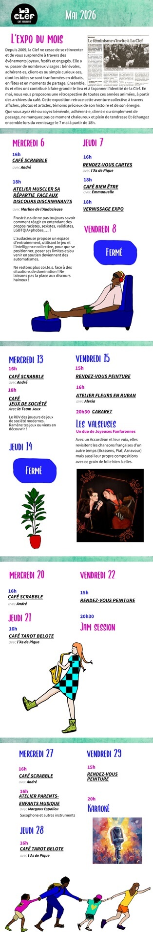 Animations du 6 au 29 mai à la Clef Brioude