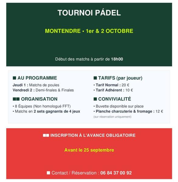 Tournoi de Padel
