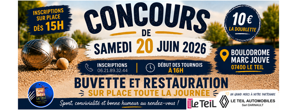 Concours de pétanque doublette