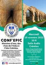 Conf'Epic : histoires d'eau, des rives de l'Indus à l'Île Crémieu_Crémieu