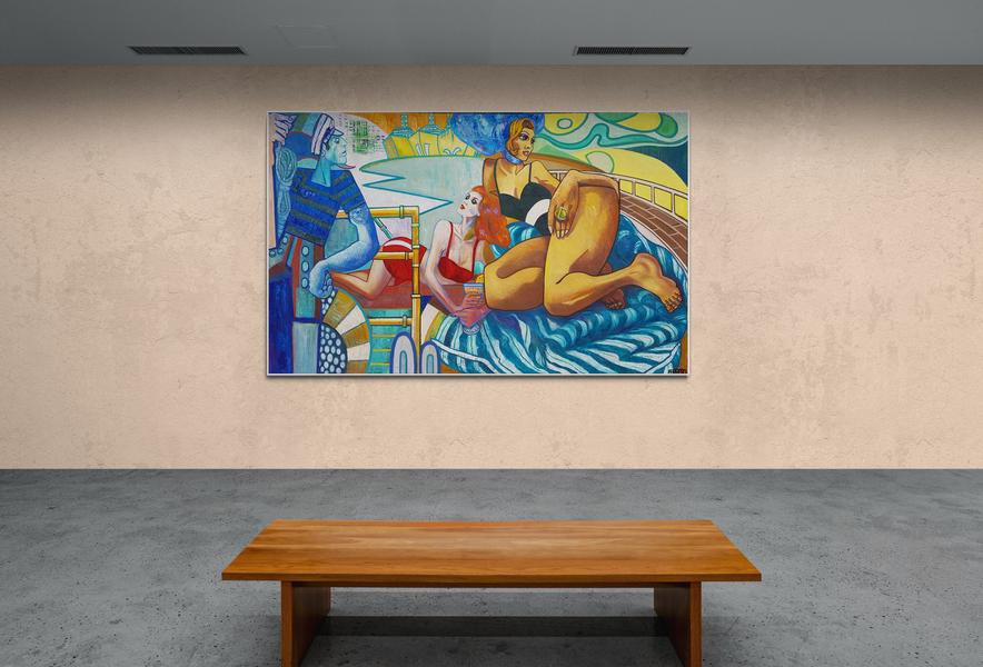 Original Huile sur toile 260 x 160 cm