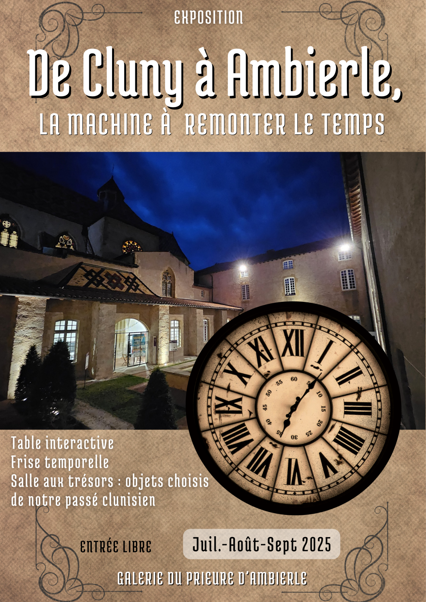 Exposition de Cluny à Ambielre la machine à remonter le temps