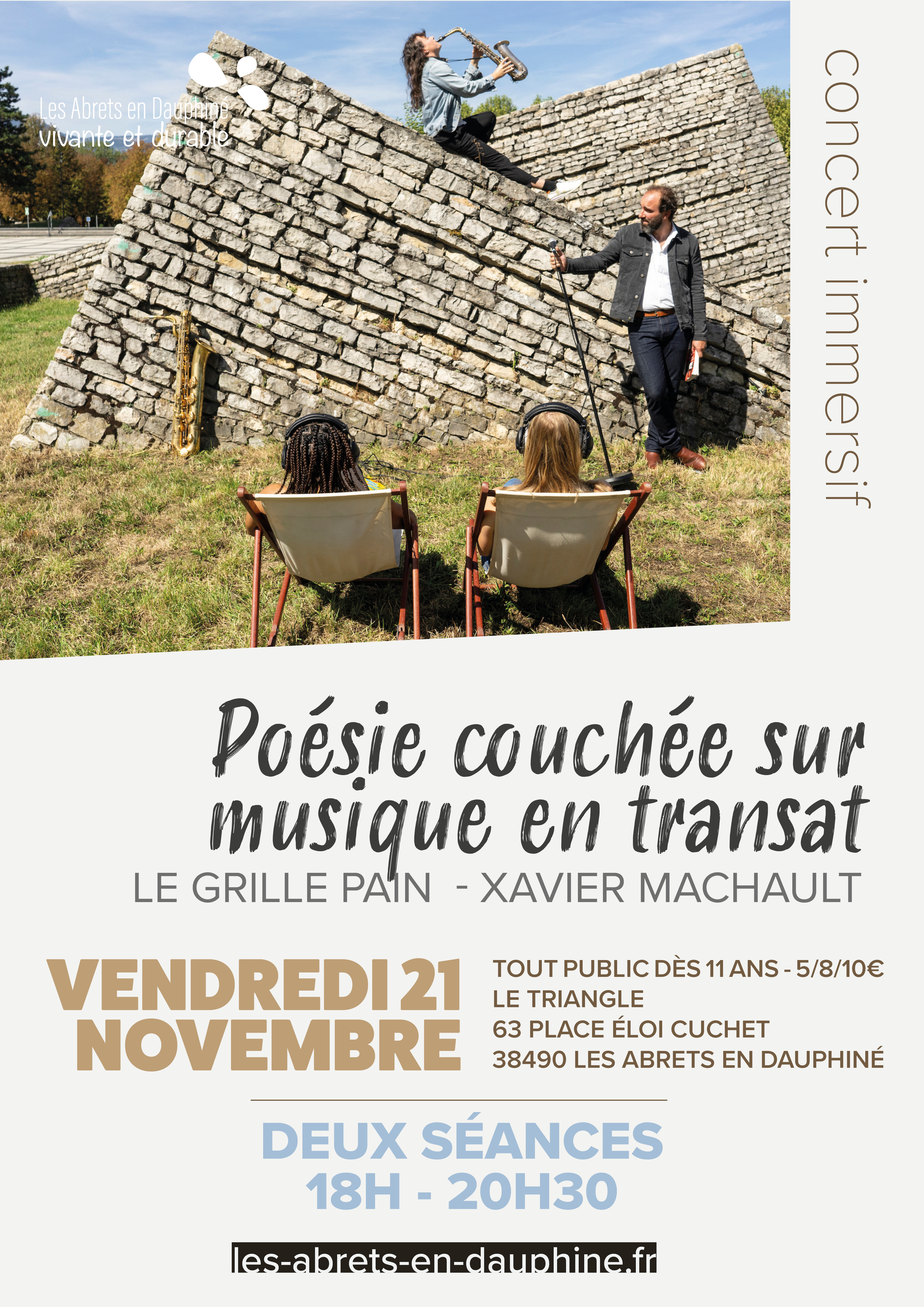 Poésie couchée sur musique en transat - Le Grille Pain Xavier Machault_Les Abre…