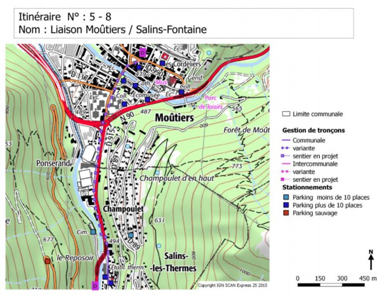 Sentier Salins-Moûtiers