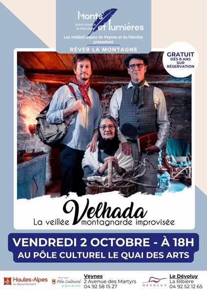 Velhada, la veillée montagnarde improvisée - spectacle d'ouverture de Monts et Lumières